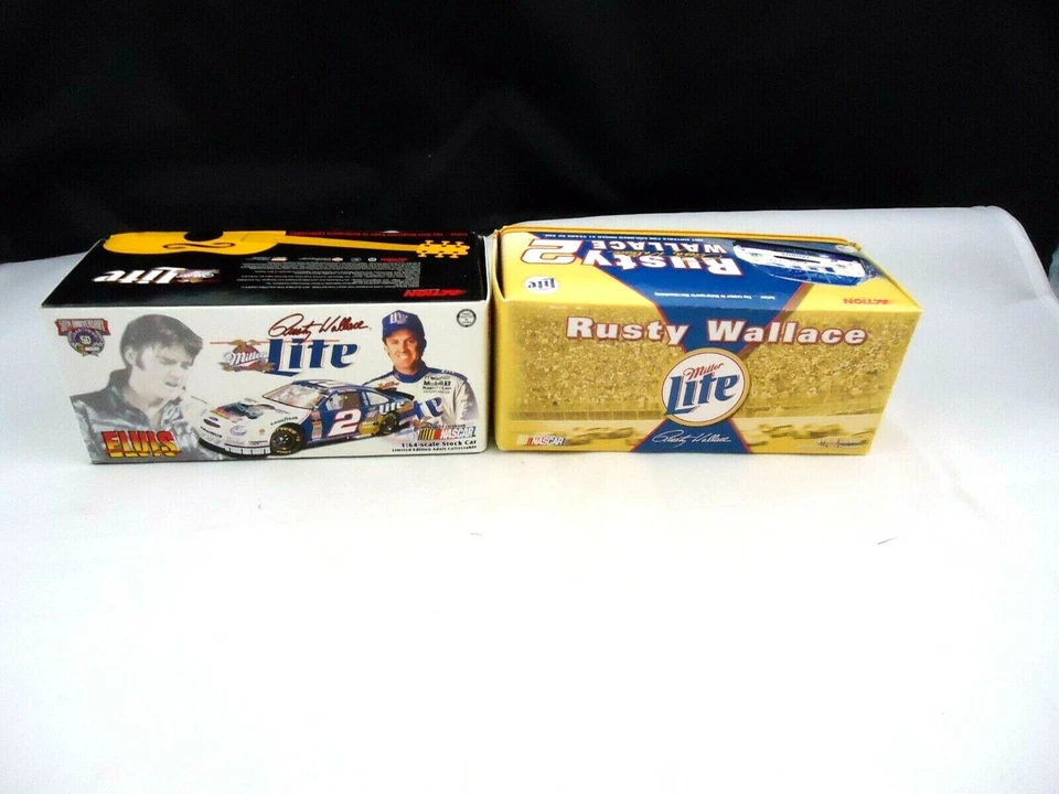 Lot of 2 RCCA/Action NASCAR 1:64 scale Rusty Wallace #2 Miller Lite/ #2 Elvis - Image 1 of 4