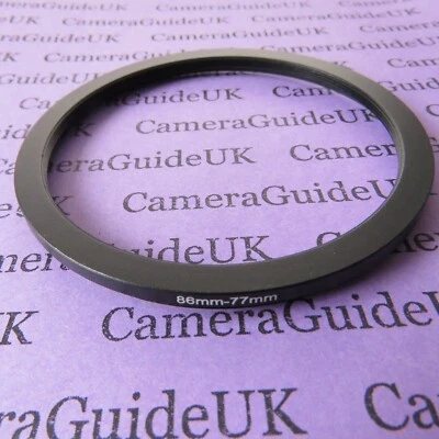 86mm to 77mm 86mm-77mm Stepping Step Down Filter Ring Adapter - Image 1 of 2