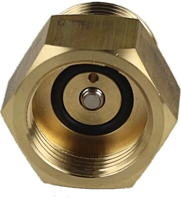 Adapter Restdruck für Argon, CO², Schutzgas, Helium W 21,8 x 1/14" RH IG/AG - Bild 1 von 4