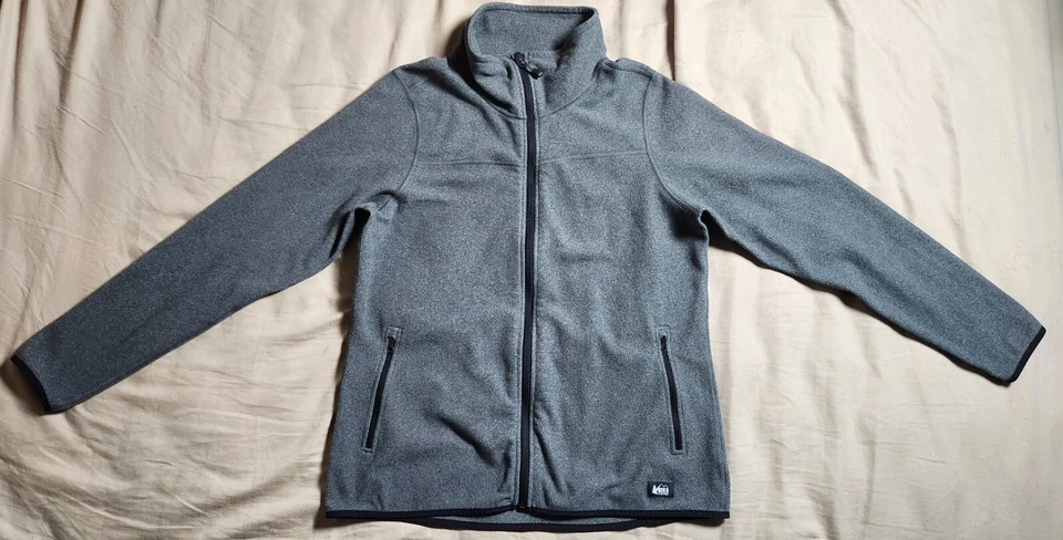 Chaqueta polar gris cooperativa REI para mujer talla XL cremallera completa Foto 1 de 4