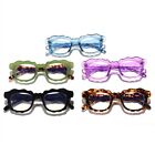 Retro-Leoparden-Druck Anti-UV-Blaue Strahlen Gläser Brillen  Frauen Mädchen