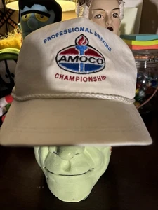 Cappello Strapback Vintage Amoco Olio Bianco Professionale, Campionato Guida - Foto 1 di 7
