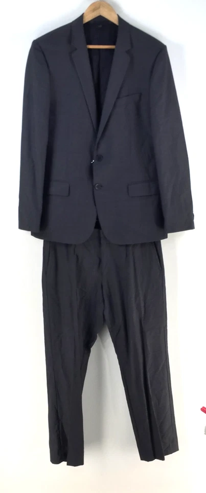 Hugo Boss 2 piece suit mens jacket 42 slim  + pants 34 grey wool 116398 - image 1 of 4