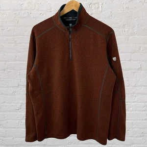 Sudadera Pullover Kuhl Kashmira 1/4 Cremallera Roja Senderismo Aire Libre Para Hombre Grande - Imagen 1 de 5
