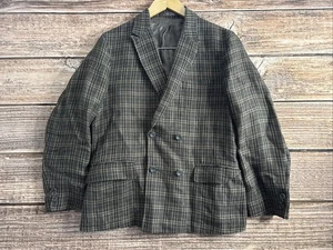 READ- Beams Plus Jacket Blazer Mens Small Plaid Sport Coat Japan Cotton Flax - Picture 1 of 24