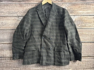 READ- Beams Plus Jacket Blazer Mens Small Plaid Sport Coat Japan Cotton Flax - Image 1 of 4