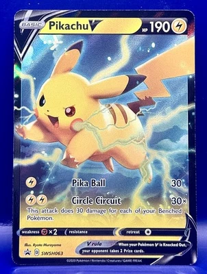 Pikachu V Promo SWSH: Sword & Shield Promo Cards SWSH063 NM - Image 1 of 2