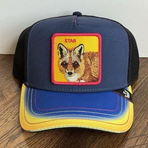 Goorin Bros The Farm Corneriaa Toa Venom Fox "Star" Hat Blue Yellow Black NWT - Picture 1 of 11