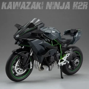 Modellino moto pressofuso 1:12 BMW S1000RR e Kawasaki NINJA H2R giocattolo con luci - Foto 1 di 11