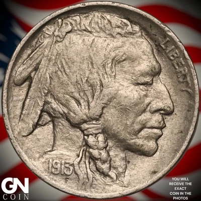 1913 P Tipo 1 Buffalo Nickel B2241 Foto 1 de 2
