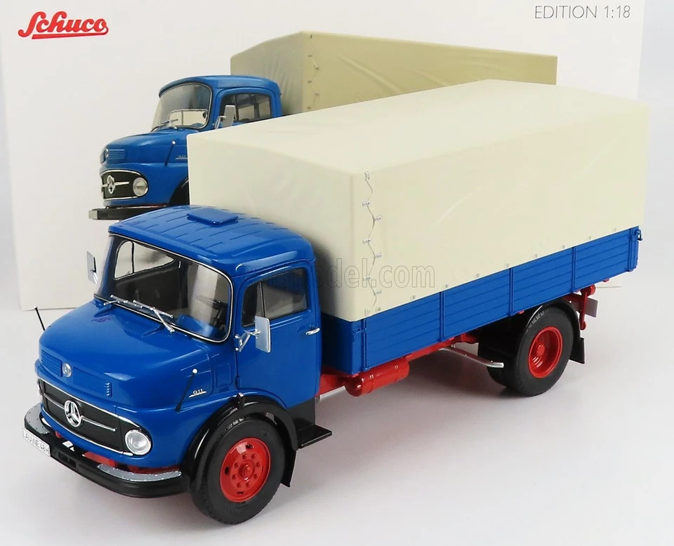 1/18 SCHUCO - MERCEDES BENZ - L911 TRUCK TELONATO 1966 450044800 - Immagine 1 di 1