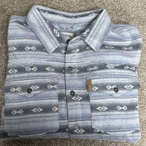 Cinch Mens Aztec Printed Blue Fleece Shacket XL Jacket Overshirt Newt - Picture 1 of 10