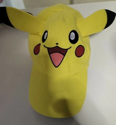 Pokemon Pikachu 2017 Juvenil Amarillo 3D Orejas Sombrero Gorra Talla Única Disfraz de Halloween Foto 1 de 4