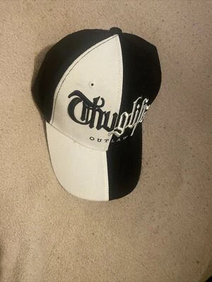 1 gorra de béisbol Thug life blanca y negra ajustable para hombre  Foto 1 de 4