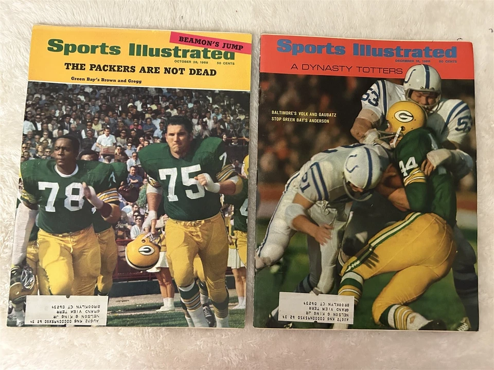 1968 Sports Illustrated DONNIE ANDERSON Green Bay PACKERS Forrest GREGG Brown - Image 1 of 1