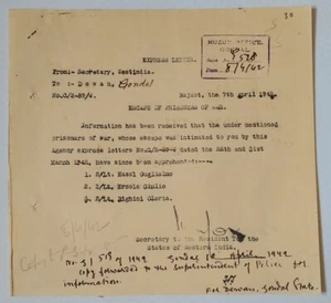 AOP India Segunda Guerra Mundial 1942 Carta Oficial ESCAPE DE PRISIONEROS DE GUERRA ITALIANOS - Imagen 1 de 1