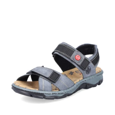 Sandália feminina Rieker azul trekking 68851 - Imagem 1 de 4