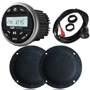Paquete de audio impermeable de radio marina con altavoces para barco 120 W para ATV/UTV/RV yate - Imagen 1 de 15