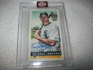 2023 TOPPS ARCHIVES 2017 PAUL KONERKO SIGNED AUTO #D1/1 CHICAGO WHITE SOX - Picture 1 of 3