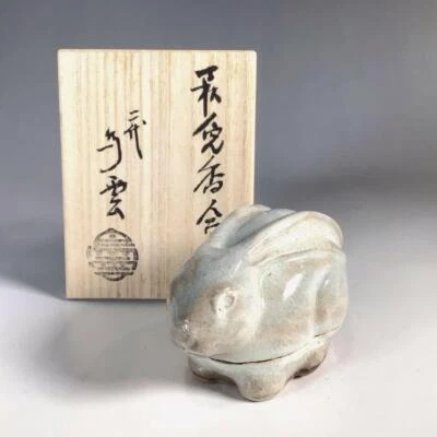 Держатель благовоний кролик посуда Hagi Notomi Choun 2-й с коробкой посуда для чайной церемонии япония - Изображение 1 из 4