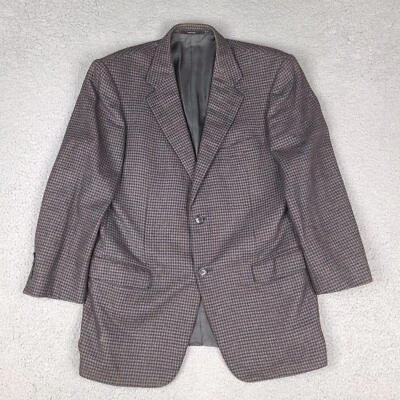 Eremenegildo Zegna Jacket Blazer Mens 44 US 52 Cashmere Silk Houndstooth Italy - Image 1 of 4