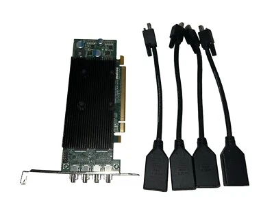Matrox M9148 (M9148E1024LAF) 1GB DDR2 SDRAM PCI Express x16 Graphics adapter - Image 1 of 3
