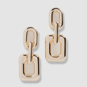 $151 Dannijo Women's Gold Collins Chain Link Drop Earrings - Picture 1 of 3
