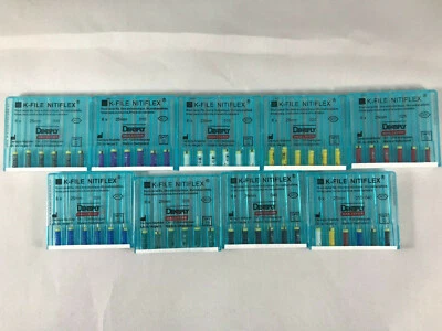 Dentsply Maillefer K-file Endodontic NiTiFlex steel 25mm All sizes 30 files/pk