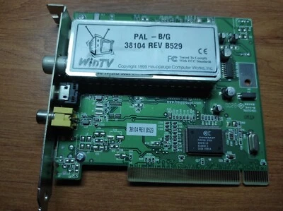 Hauppauge WinTV PAL - B/G 38104 REV B529 PCI TV TUNER/CAPTURE CARD - Image 1 of 3