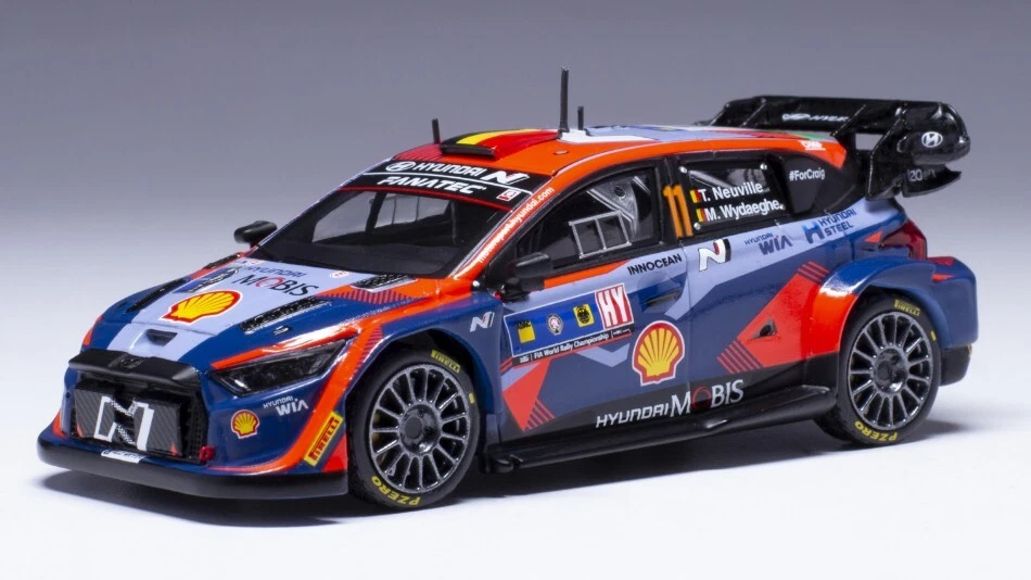 Modellino auto scala 1:43 Ixo HYUNDAI I20 N WRC RALLY 2023 NEUVILLE WYDAEGHE - Immagine 1 di 1
