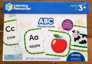 New Learning Resources ABC Puzzle Cards Connecting Self-Correcting PreK+ 3+ - Picture 1 of 3