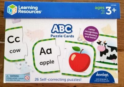 New Learning Resources ABC Puzzle Cards Connecting Self-Correcting PreK+ 3+ - Image 1 of 3