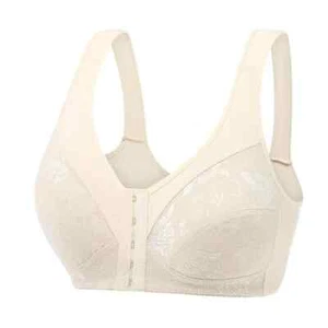 Women's Bra Wire Free Underwear OnePiece Bra Everyday Beige XXL 44 - Picture 1 of 3