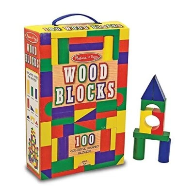 TOY WOOD BLOCKS 100PC  DAMAGED BOX - Image 1 of 3