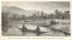 NOUVELLE-CALÉDONIE / CANAQUES DE LA BAIE DE CHASSELOUP / GRAVURE ENGRAVING 1868 - Picture 1 of 1