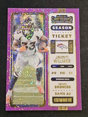 2022 Contenders Football Purple Stardust Javonte Williams SP 🔥🏈#31 Broncos - Image 1 of 4