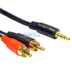 5m Twin LEFT RIGHT 2x RCA PHONO to Stereo 3.5mm Mini Jack STEREO Audio Aux Cable