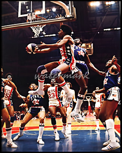 ABA New York Nets Dr J Julius Erving vs Utah Stars Game Action  8 X 10 Photo