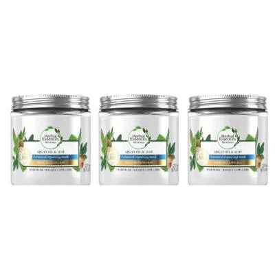 3 Herbal Essences Bio-Renew Argan Oil & Aloe Botanical Repairing Hair Mask 8 Oz - Image 1 of 4