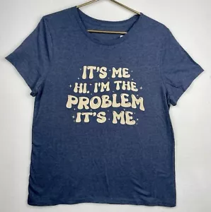 Taylor Swift Tshirt blau Erwachsene Large It’s Me Hi I’m The problem It’s Me 1098 - Bild 1 von 6