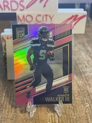 2022 Donruss Elite Kenneth Walker III Pink Parallel Rookie RC #110 Seahawks - Image 1 of 2