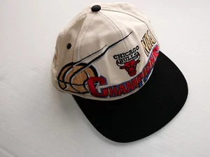 Vintage 90s NBA Chicago Bulls Cap 1996 Champions Logo, Athletic, Snapback, RARE - Picture 1 of 13