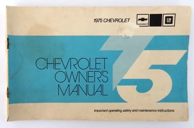 1975 Chevrolet Owner's Manual Original Bel Air, Impala, Caprice Classic - Image 1 of 4