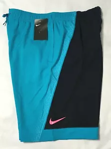 Nike 9” Volley Men’s Swim Shorts NESS 8438 Turquoise & Navy M L XL 2XL NWT - Picture 1 of 6