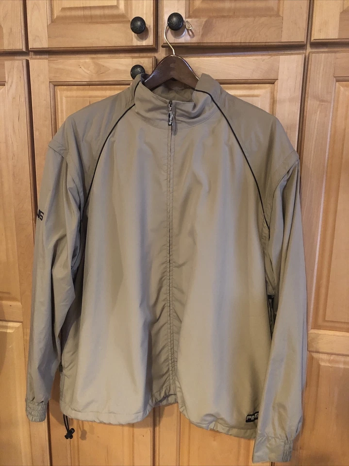 Mens Lg Ping Collection Pullover Wind Jacket Zip Off  Golf Removable Sleeves - Image 1 of 4