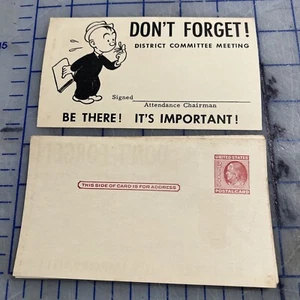 2 Cent Ben Franklin United States Vintage Post Cards District Committee Meeting - Picture 1 of 3