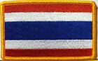 Thailand Flag Patch With Velcro Brand Fastener Military Gold Emblem #3