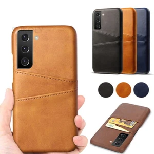 Hülle für Samsung S24 S23 S22 Ultra S21 A54 A33 Leder Karten Handy Case Tasche - Picture 1 of 19