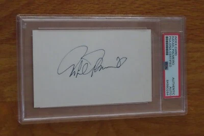 RAFAEL PALMIERO signed INDEX Card Encapsulated PSA 84980284 ORIOLES 569 HRs - Image 1 of 2