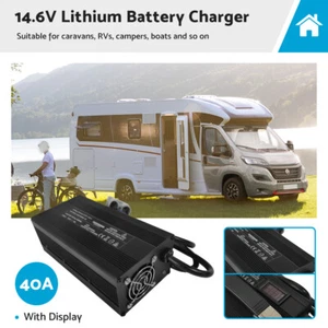 40A 14.6V Lithium Battery Charger LED Display AC/DC For Lithium Iron LiFePO4 OZ - Picture 1 of 5